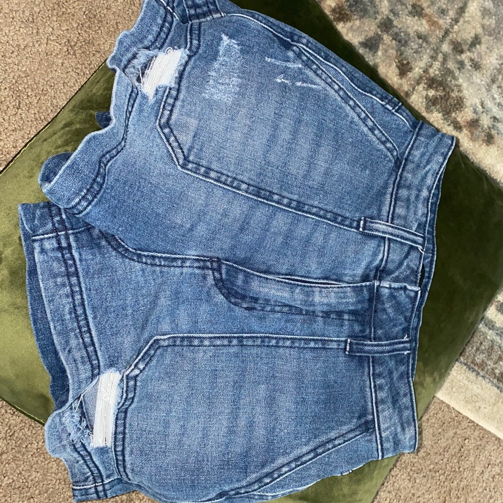 High Waisted Blue Jean Shorts